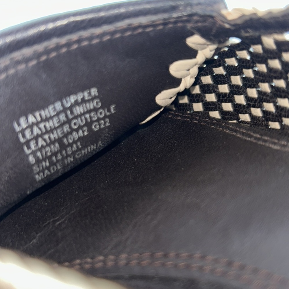 Tory Burch Black and Cream Checkered Flats - Picture 11 of 16